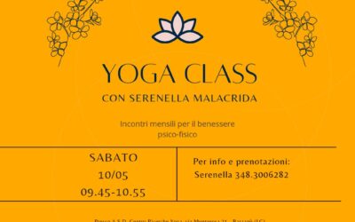 Sabato 10 maggio – Yoga Class presso A.S.D. Ricerche Yoga Barzanò (LC)